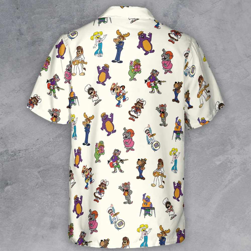 80s Pizza Time Theater Chuck E Cheese Button Down Shirt - 3