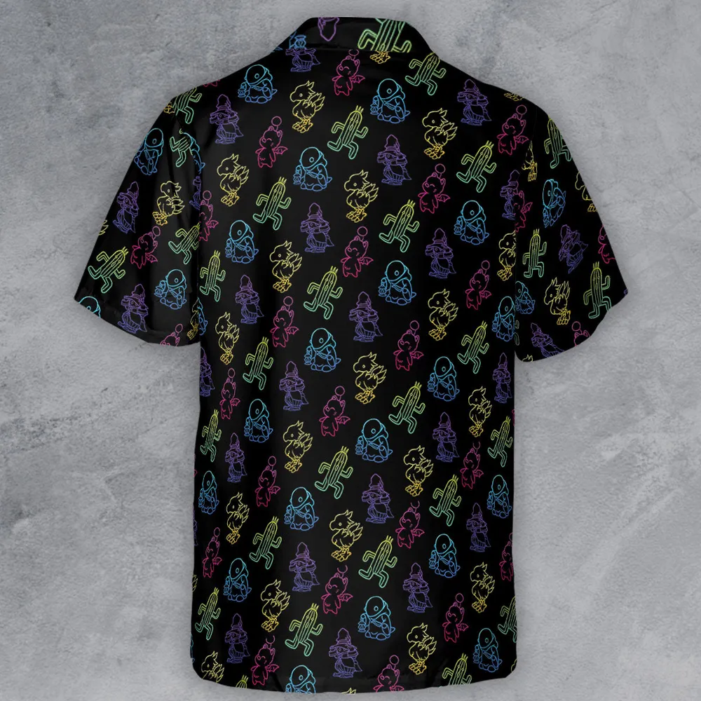From Chocobos To Cactuars Final Fantasy Button Down Shirt - 3
