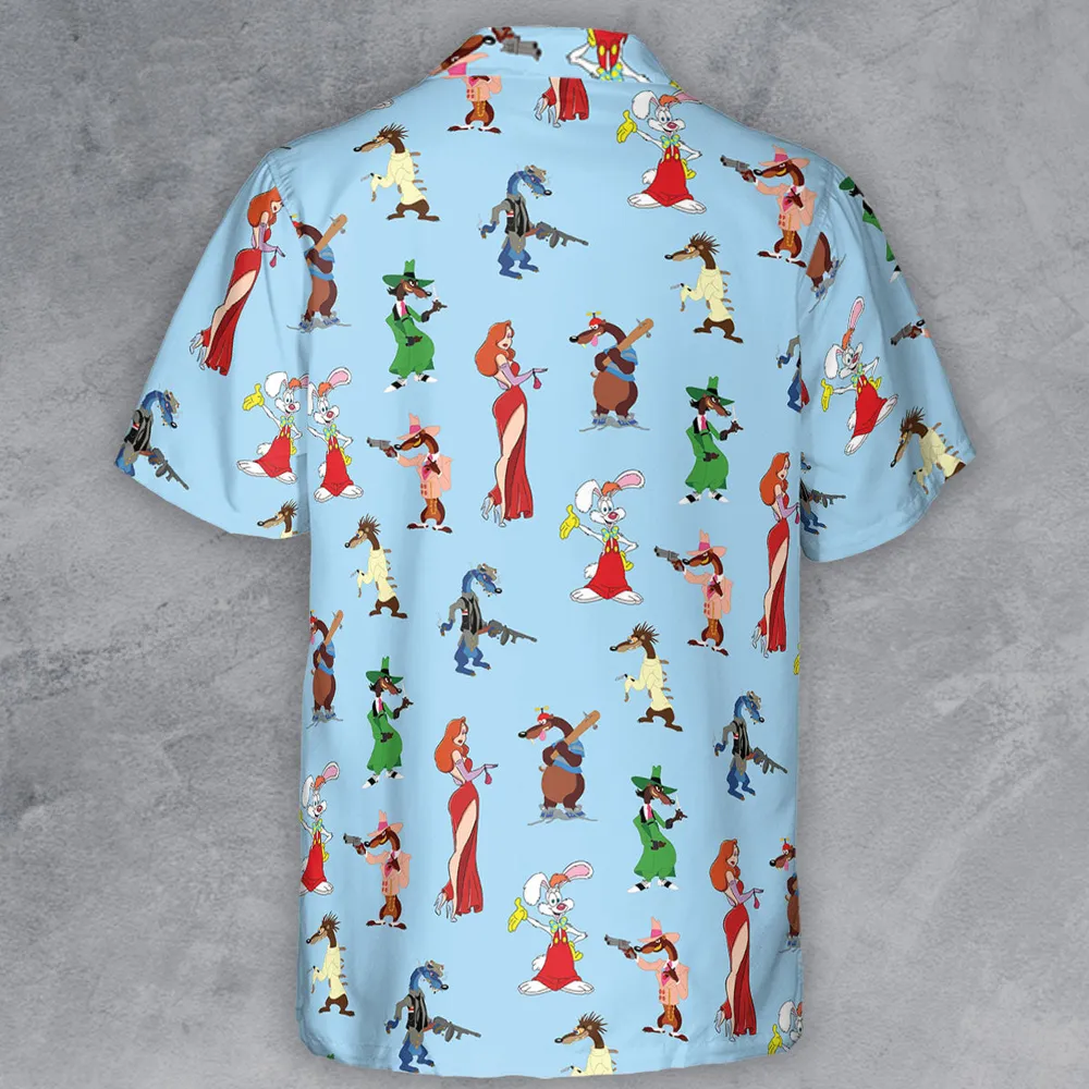 Roger Rabbit Jessica Rabbit The Weasels Who Framed Roger Rabbit Button Down Shirt - 3