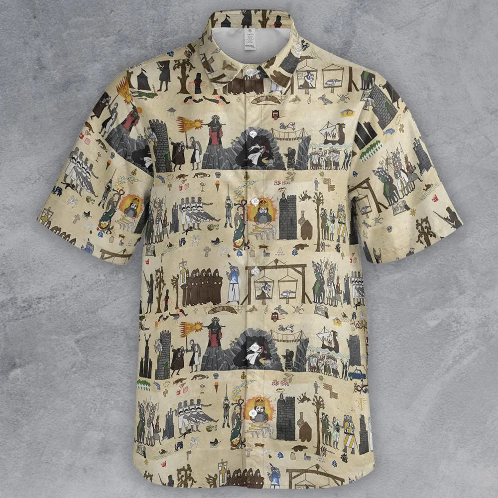 Bayeux Tapestry Monty Python Button Down Shirt - 2