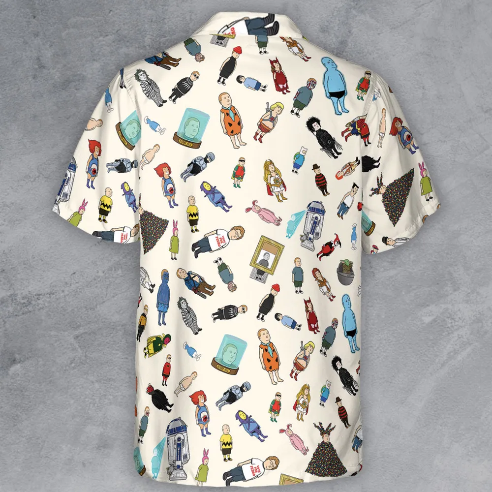 Bobby Hill King Of The Hill Pattern Button Down Shirt - 3
