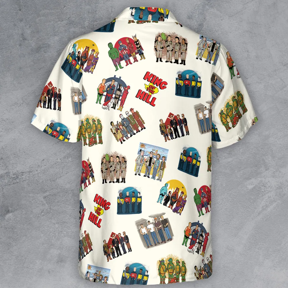 Hank Hill's Friends King Of The Hill Parody Button Down Shirt - 3