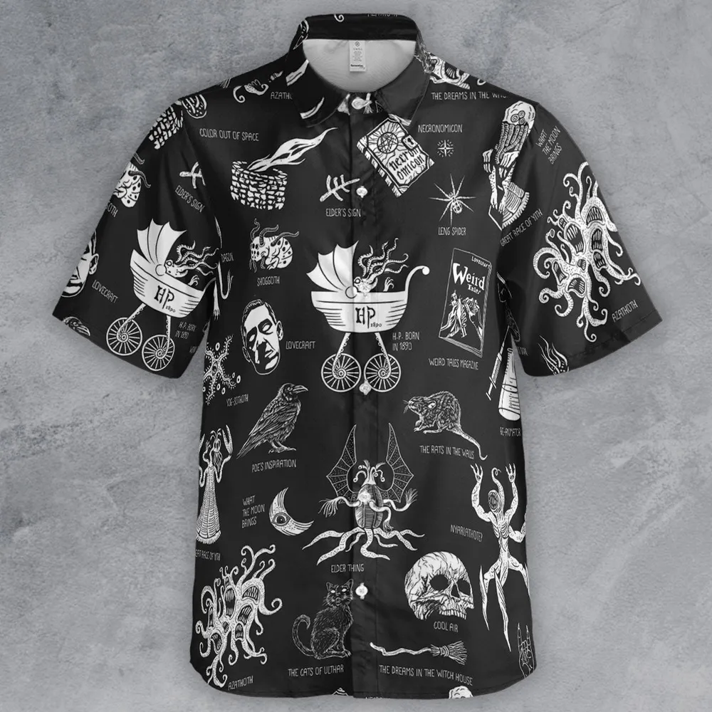 H.P. Lovecraft Monsters Button Down Shirt - 2