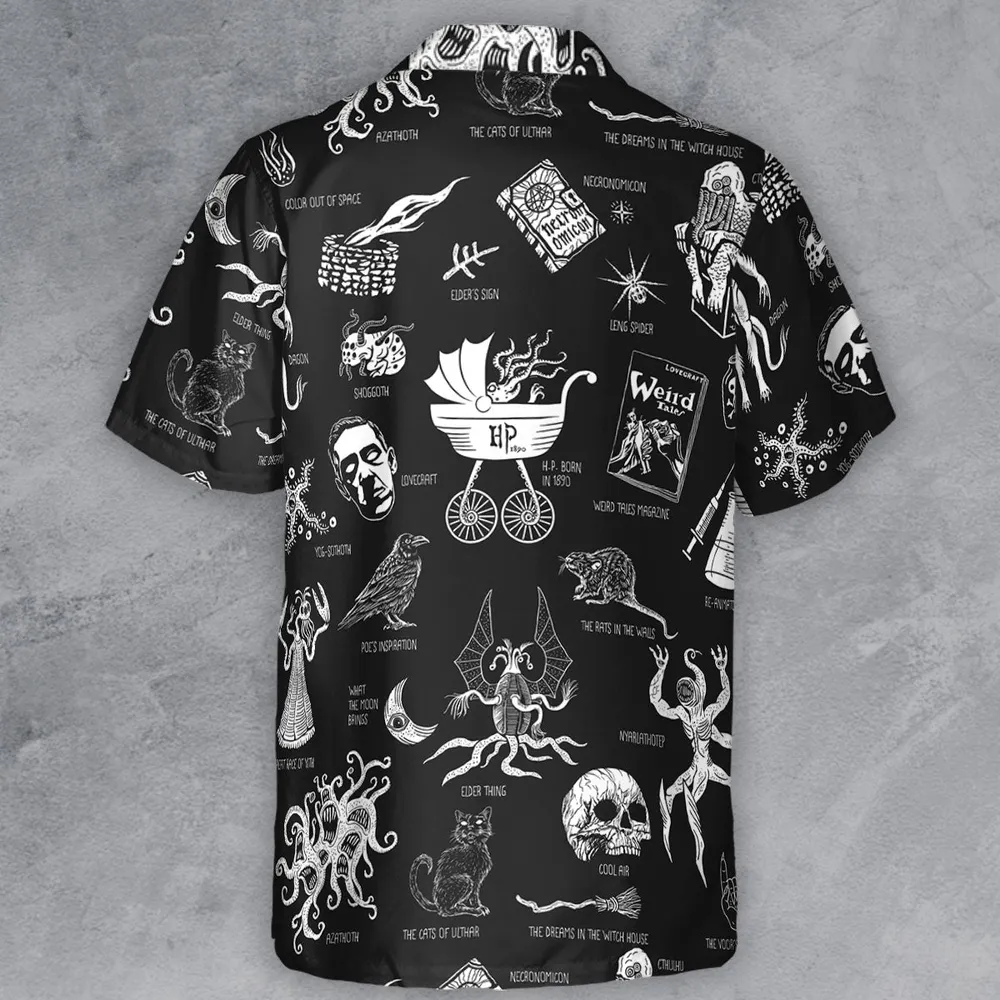 H.P. Lovecraft Monsters Button Down Shirt - 3