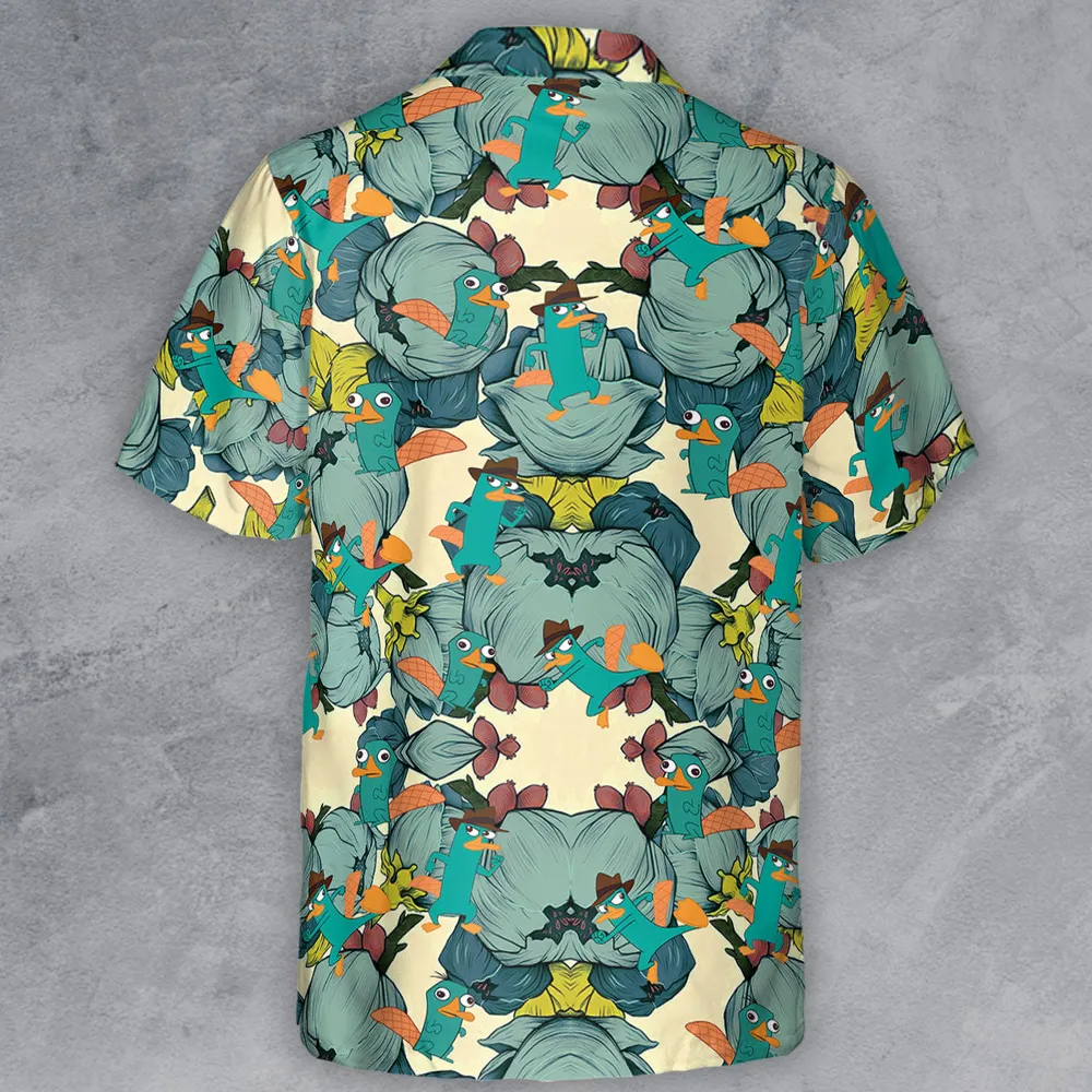 Perry The Platypus Phineas and Ferb Button Down Shirt - 3