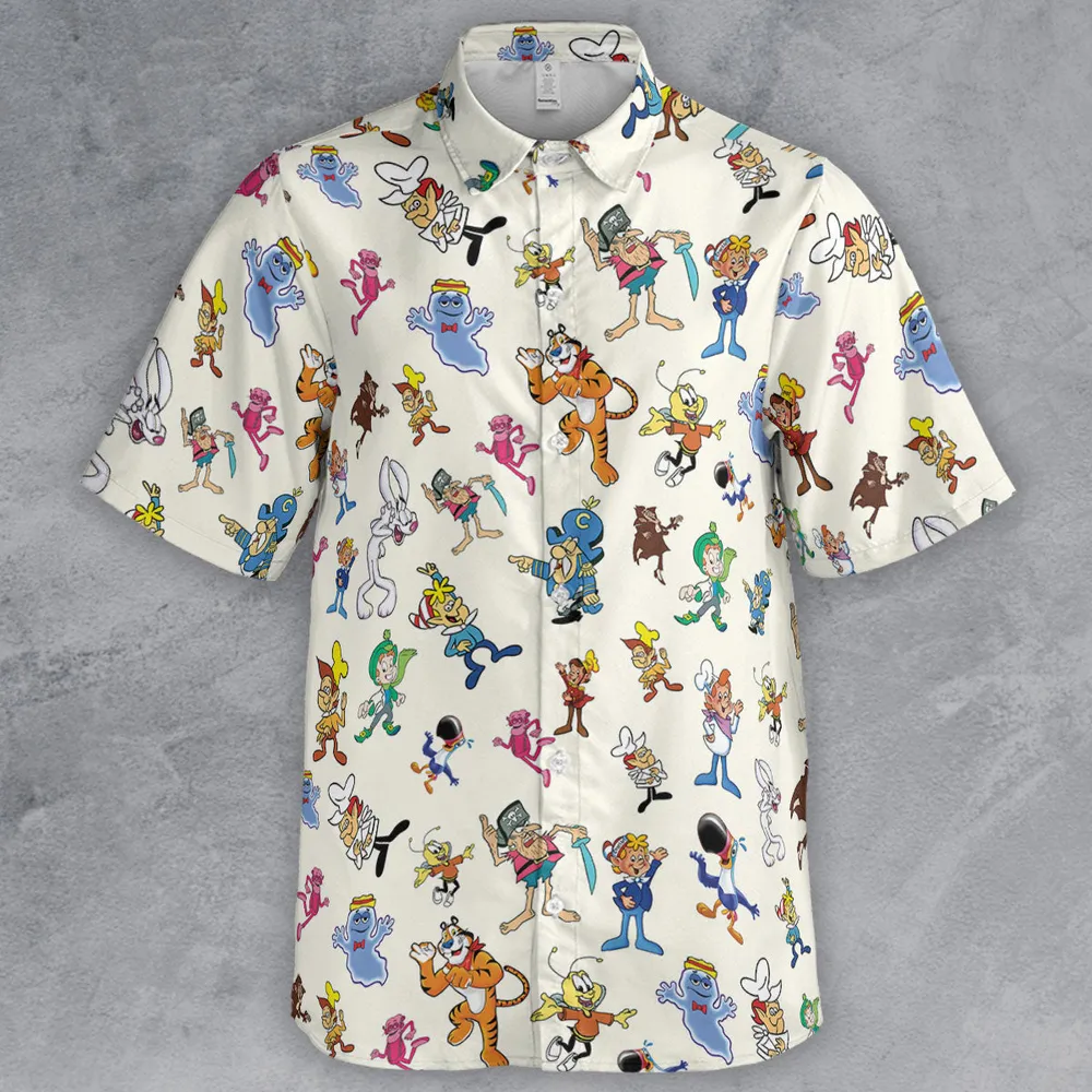 80s 90s Commercial Mascot Cereal Button Down Shirt - 2