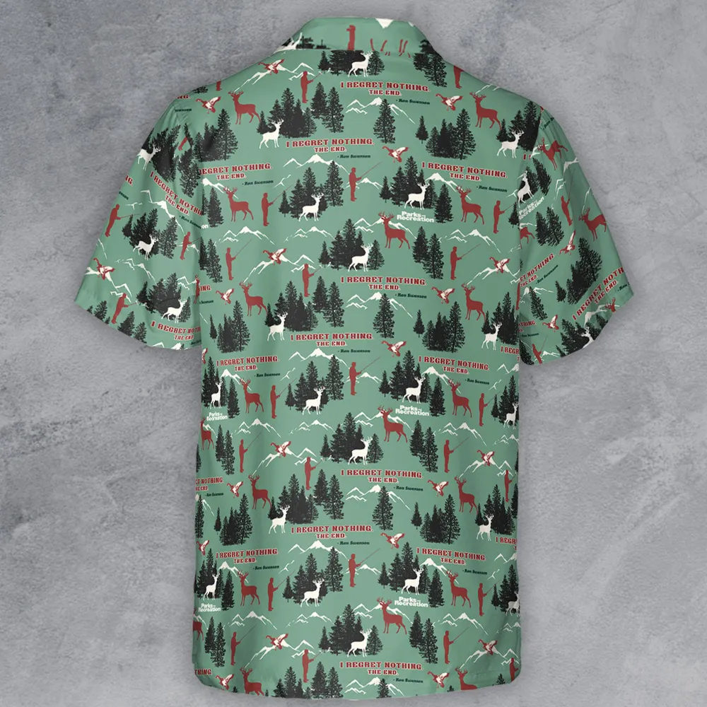 I Regret Nothing Park And Recreation Button Down Shirt - 3