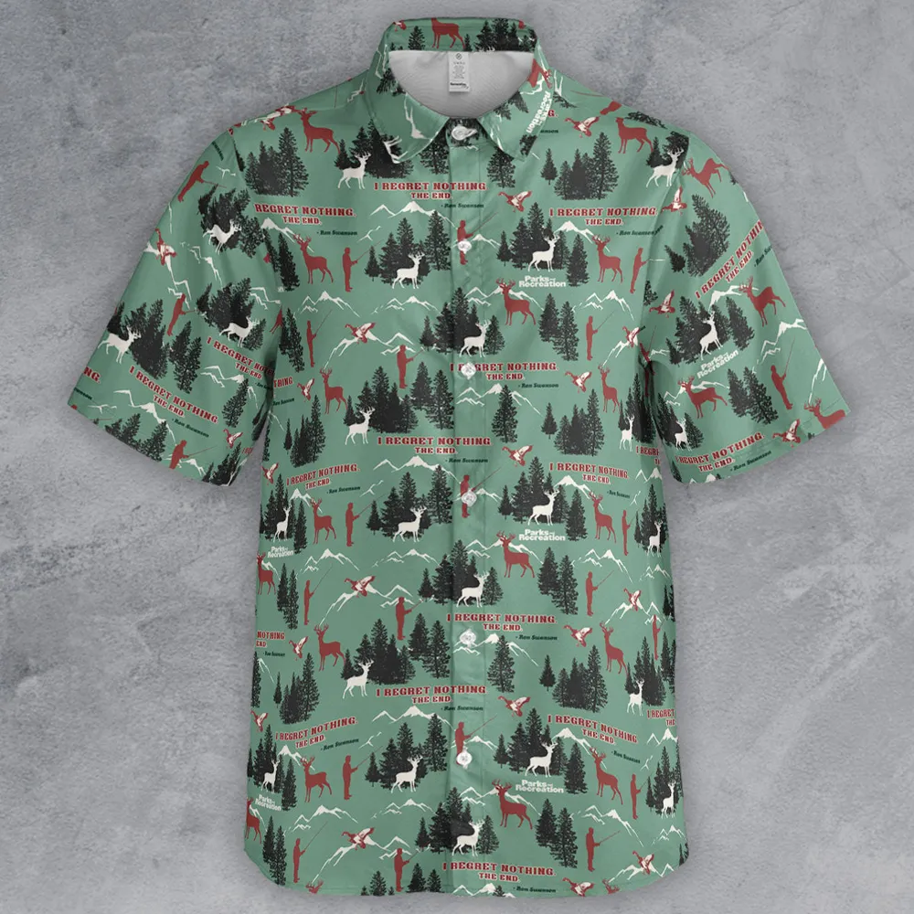 I Regret Nothing Park And Recreation Button Down Shirt - 2