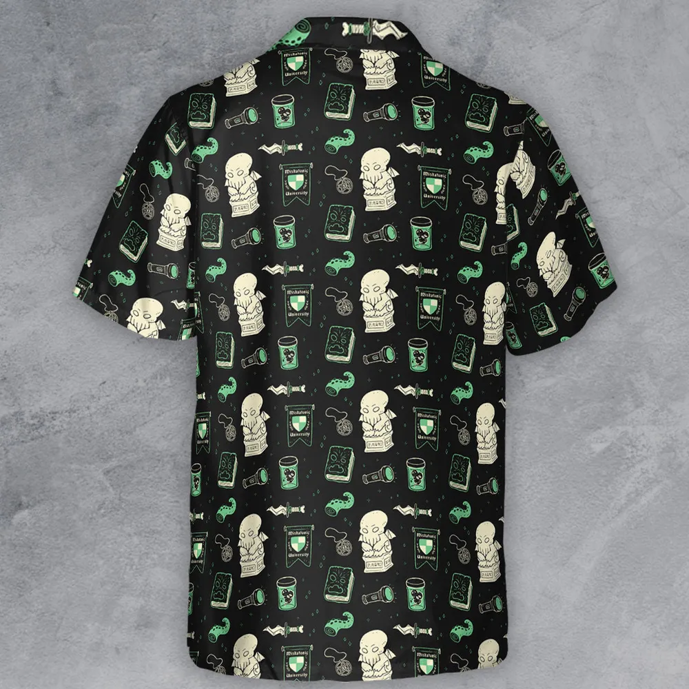 Cthulhu H.P Lovecraft Miskatonic University Button Down Shirt - 3