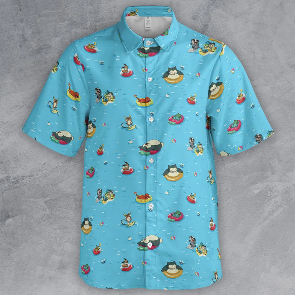 Pokemon Sunny Days Sea Swim Button Down Shirt - 2