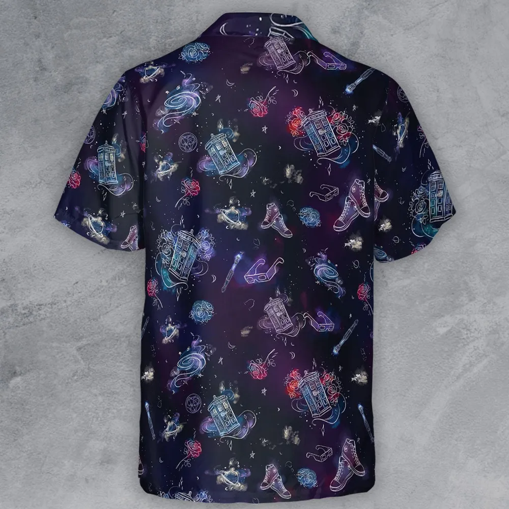 Tardis Doctor Who Seamless Button Down Shirt - 3