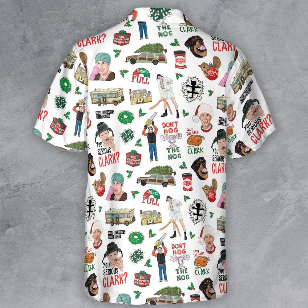 National Lampoon's Christmas Vacation Pattern Button Down Shirt - 3