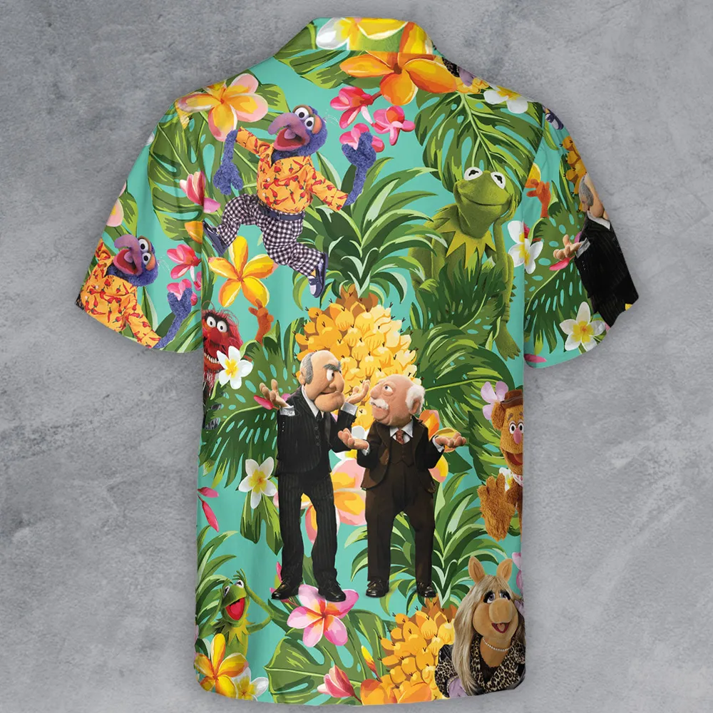 Statler And Waldorf Muppets Tropical Button Down Shirt - 3