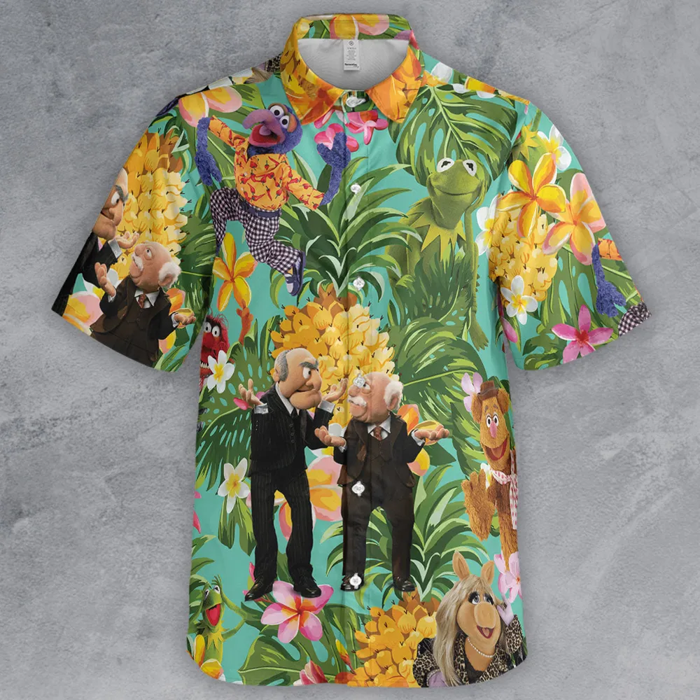Statler And Waldorf Muppets Tropical Button Down Shirt - 2