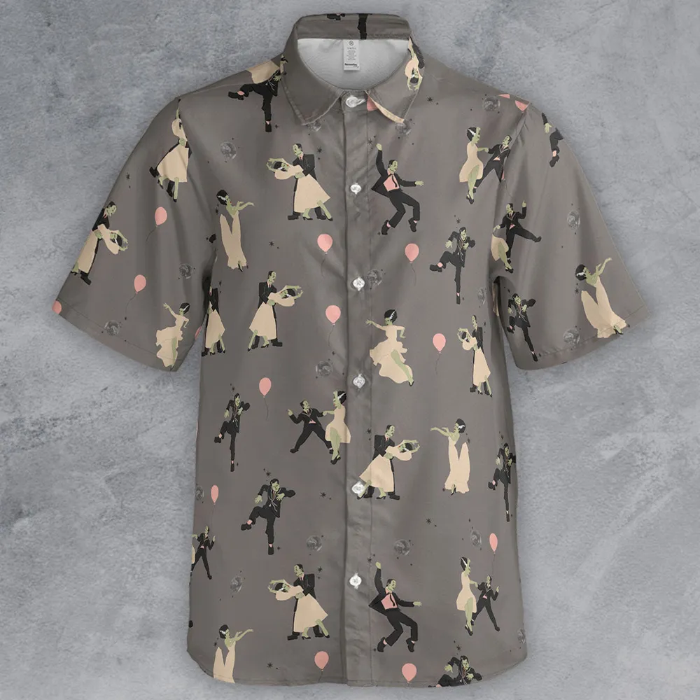 Dirty Dancing Frankenstein and Bride of Frankenstein Button Down Shirt - 2