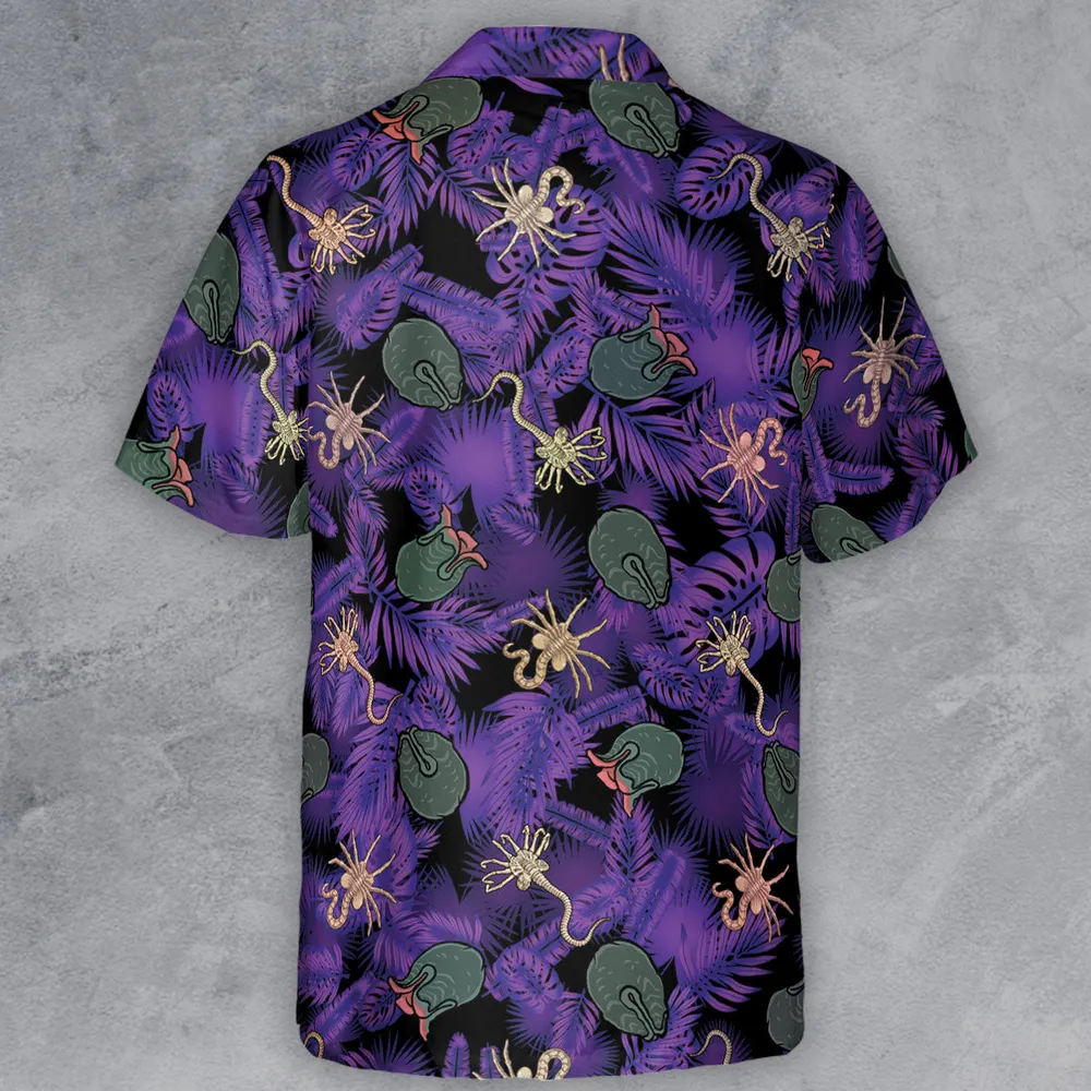 Alien Facehugger Ovomorph Button Down Shirt - 3