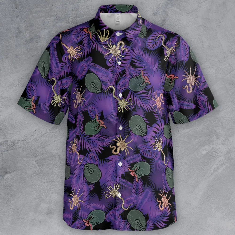 Alien Facehugger Ovomorph Button Down Shirt - 2