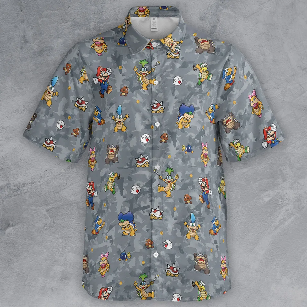 Super Mario Nintendo Video Game Button Down Shirt - 2