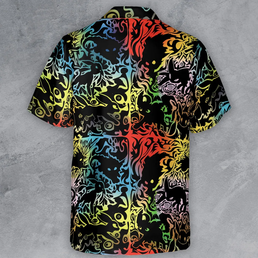 Eevee Pokemon Black Button Down Shirt - 3