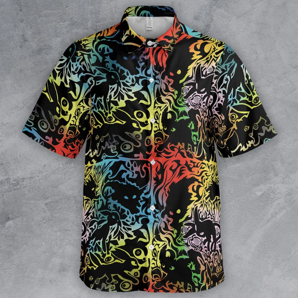 Eevee Pokemon Black Button Down Shirt - 2