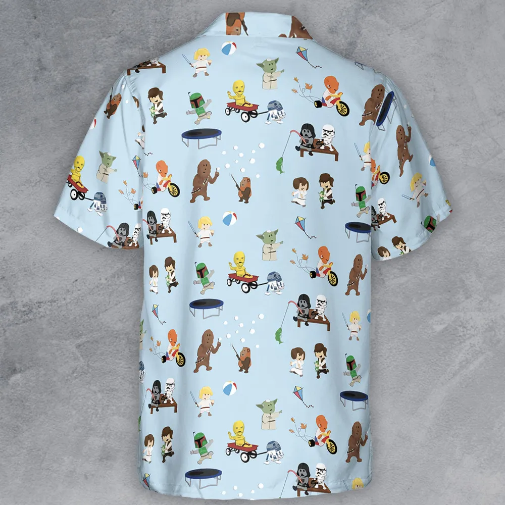 Go Fishing with Star Wars Characters Button Down Shirt - 3