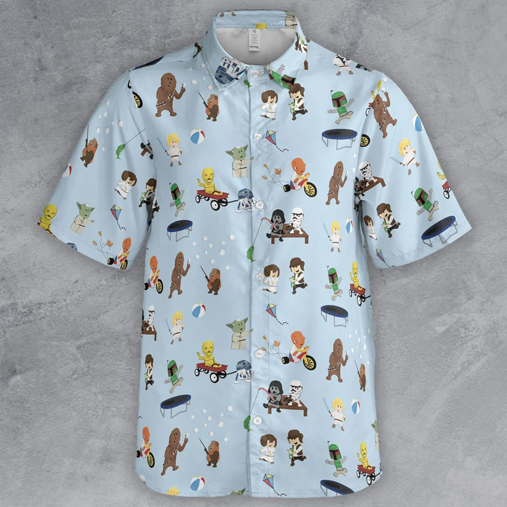 Go Fishing with Star Wars Characters Button Down Shirt - 2
