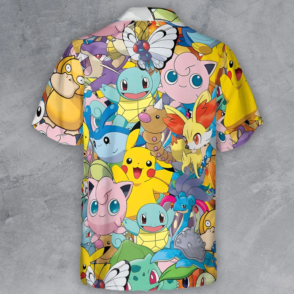 Magical Creatures Pokemon Button Down Shirt - 3