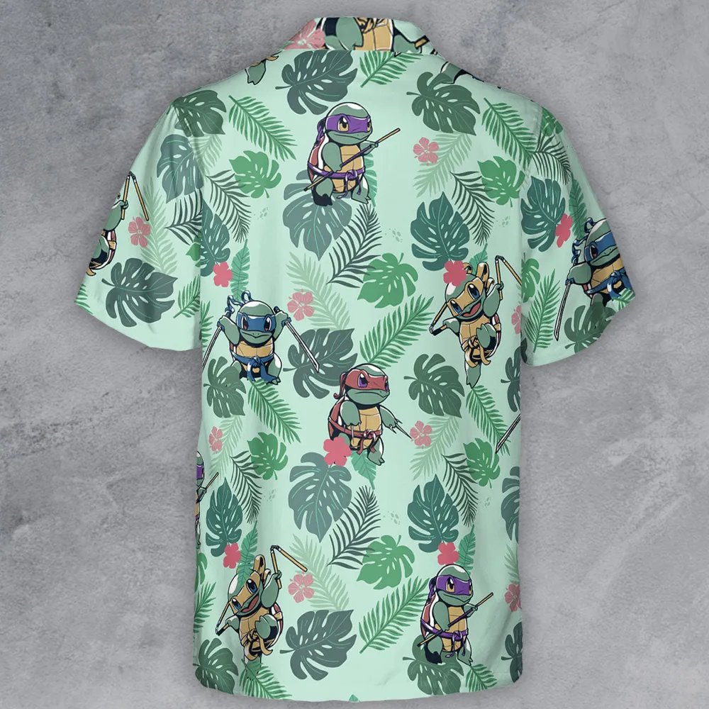 Teenage Mutant Ninja Squirtle Button Down Shirt - 3
