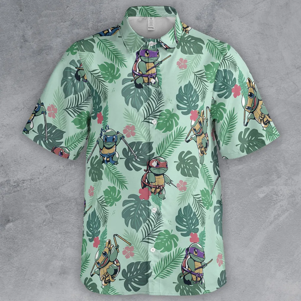 Teenage Mutant Ninja Squirtle Button Down Shirt - 2