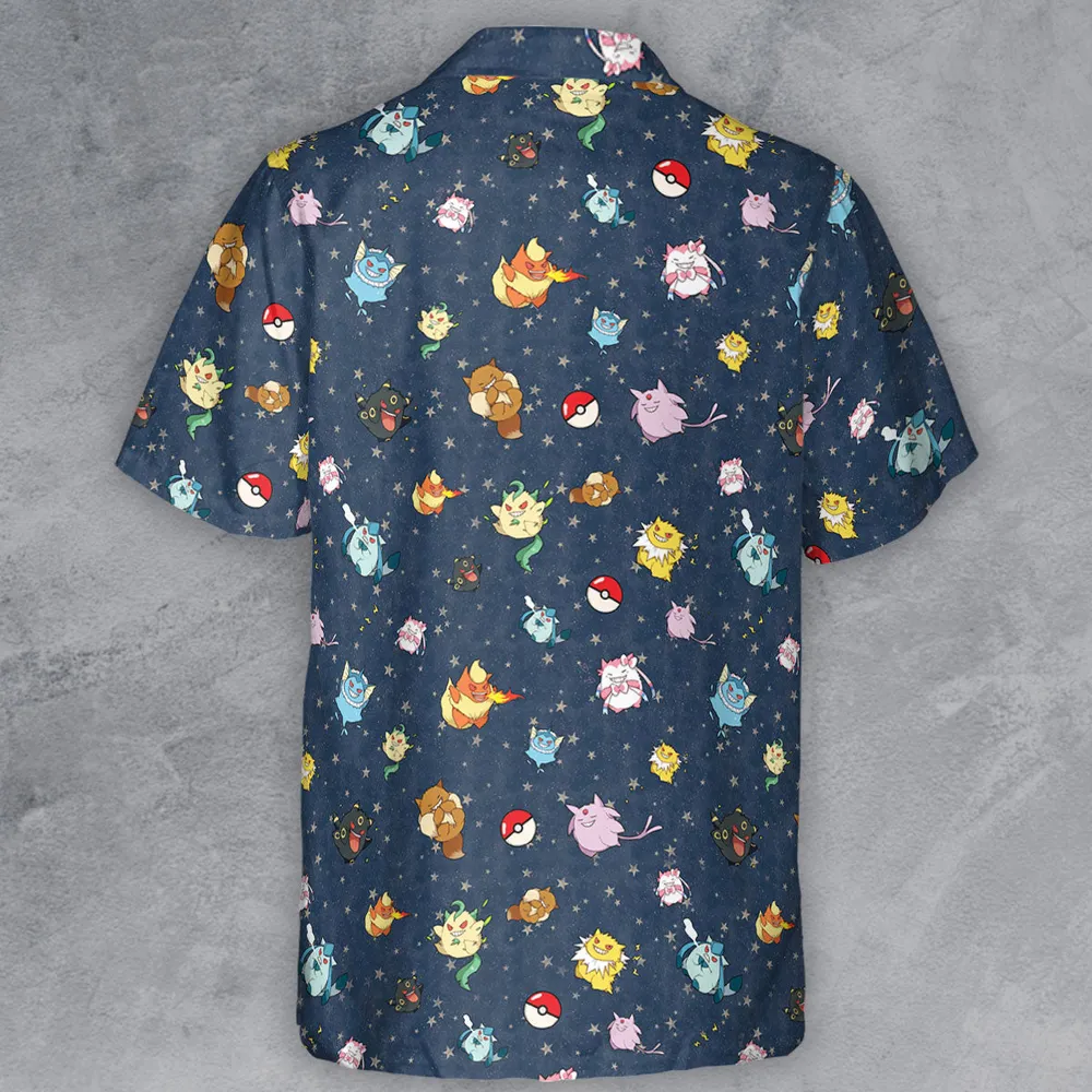 Gengar as Eevee The Eeveelutions Pokemon Button Down Shirt - 3