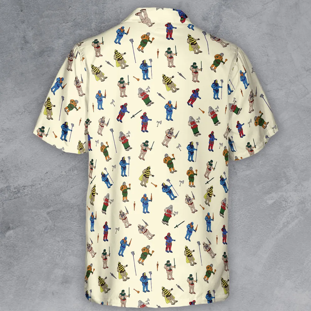 Carl In Masters Of The Universe Pattern Button Down Shirt - 3