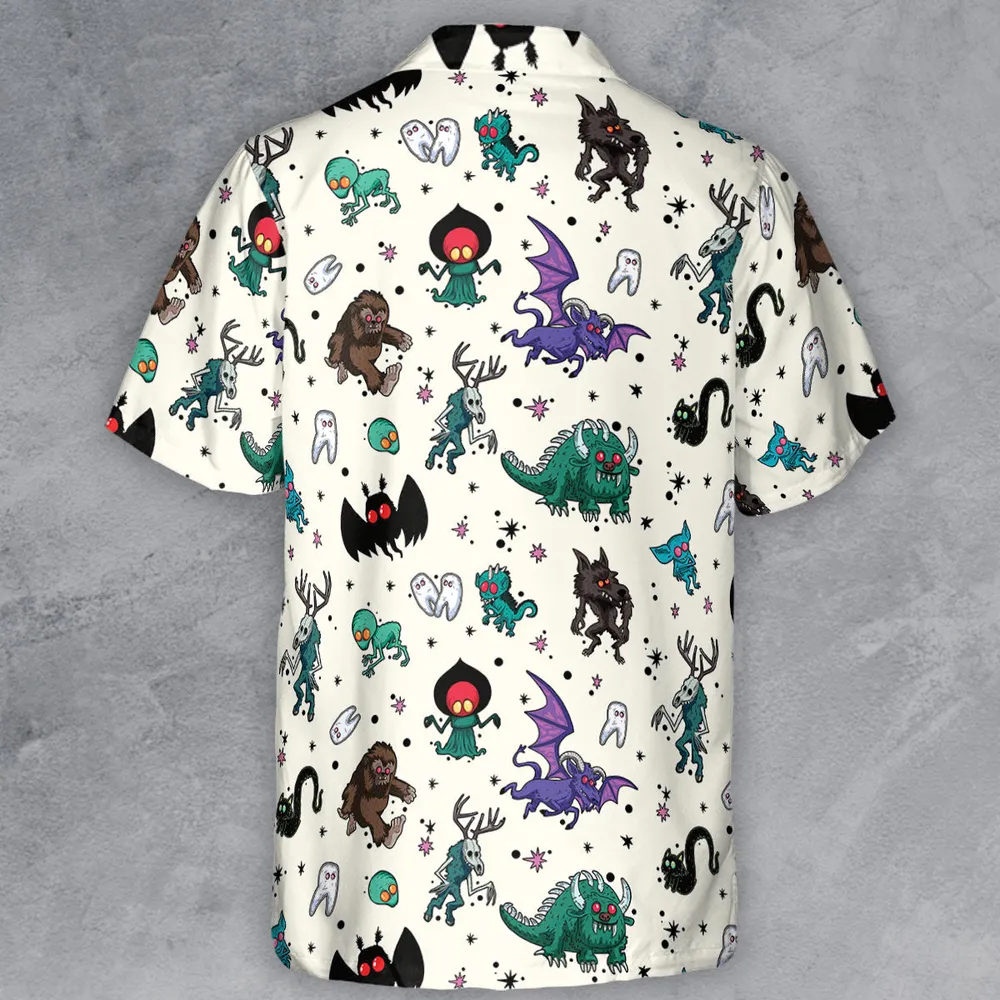 Cryptids of the Americas Cryptozoology Cryptids Monster Button Down Shirt - 3