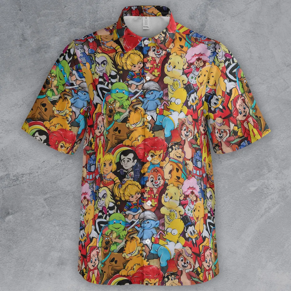 Old Cartoon Characters Button Down Shirt - 2