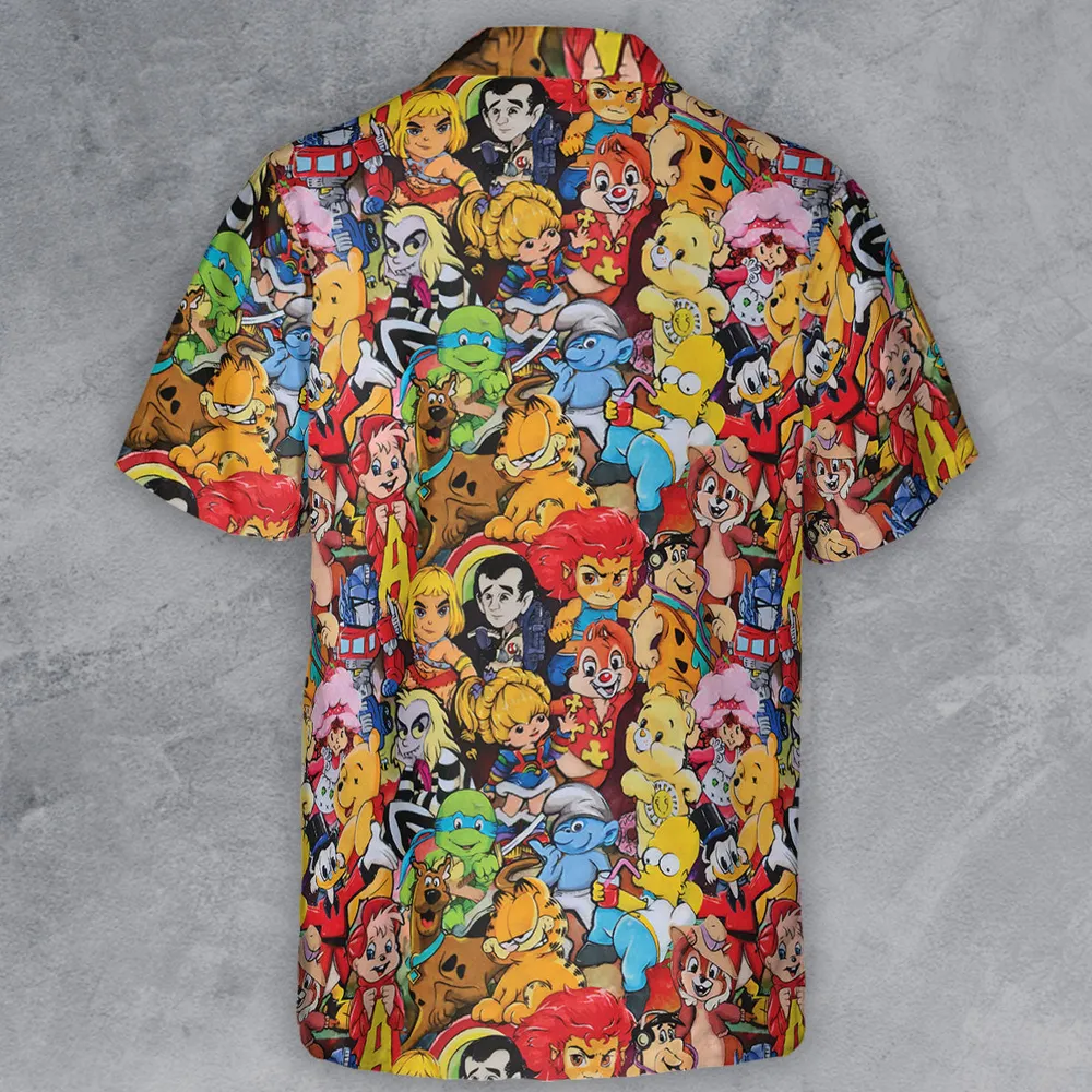Old Cartoon Characters Button Down Shirt - 3