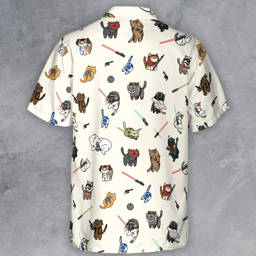 Star Wars Characters As Cats Button Down Shirt - 3