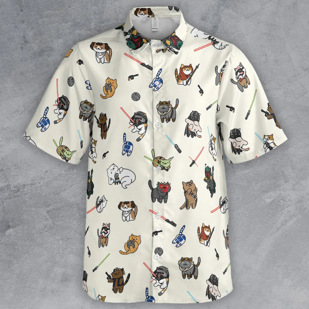 Star Wars Characters As Cats Button Down Shirt - 2