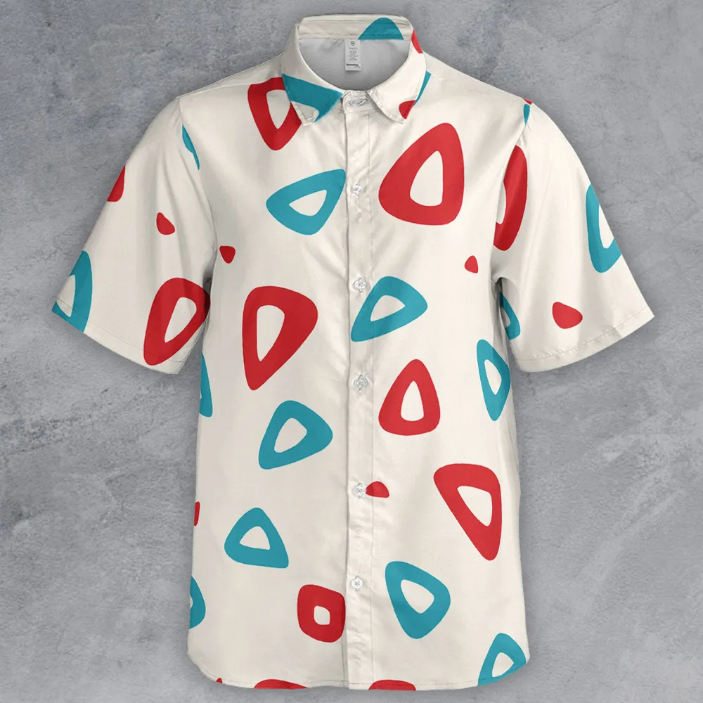 Togepi Pattern Pokemon Button Down Shirt - 2