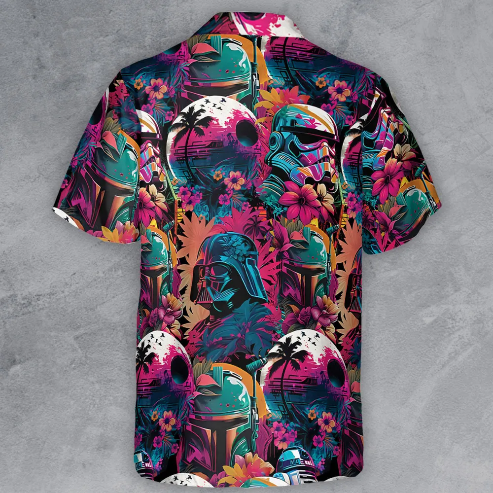 Star Wars Synthwave Button Down Shirt - 3