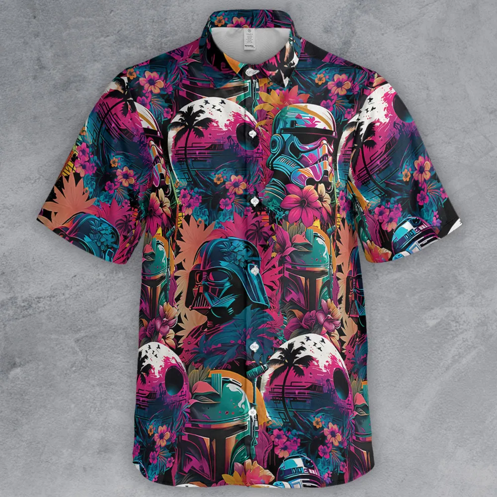Star Wars Synthwave Button Down Shirt - 2