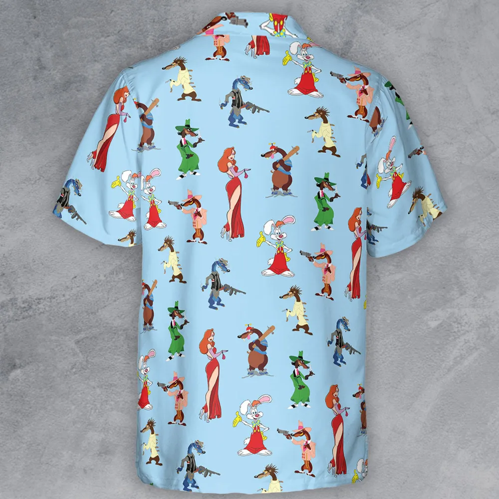 Roger Rabbit Jessica Rabbit The Weasels Who Framed Roger Rabbit Pocket Button Down Shirt - 3
