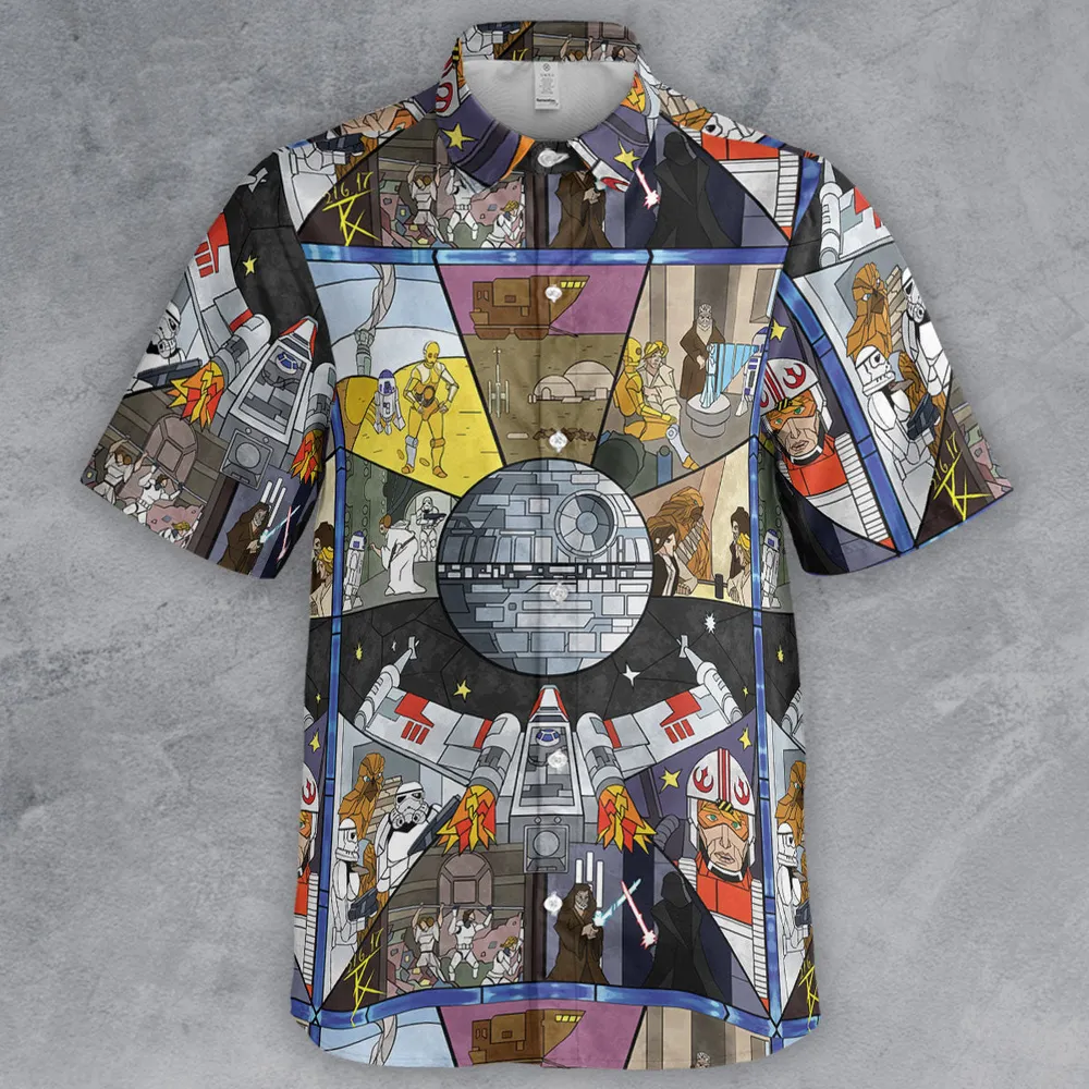 Stained Glass Star Wars Button Down Shirt - 2