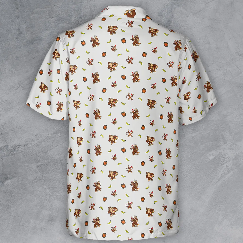 Nintendo Donkey Kong Characters Pattern Button Down Shirt - 3