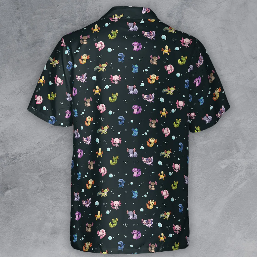 Axolotls Of The World Pattern Button Down Shirt - 3