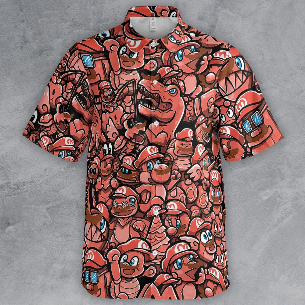 Cappy Party Mario Odyssey Super Mario Button Down Shirt - 2