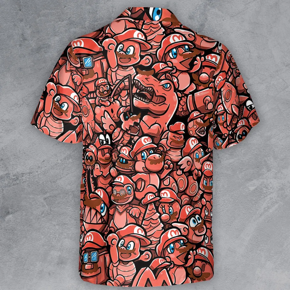 Cappy Party Mario Odyssey Super Mario Button Down Shirt - 3