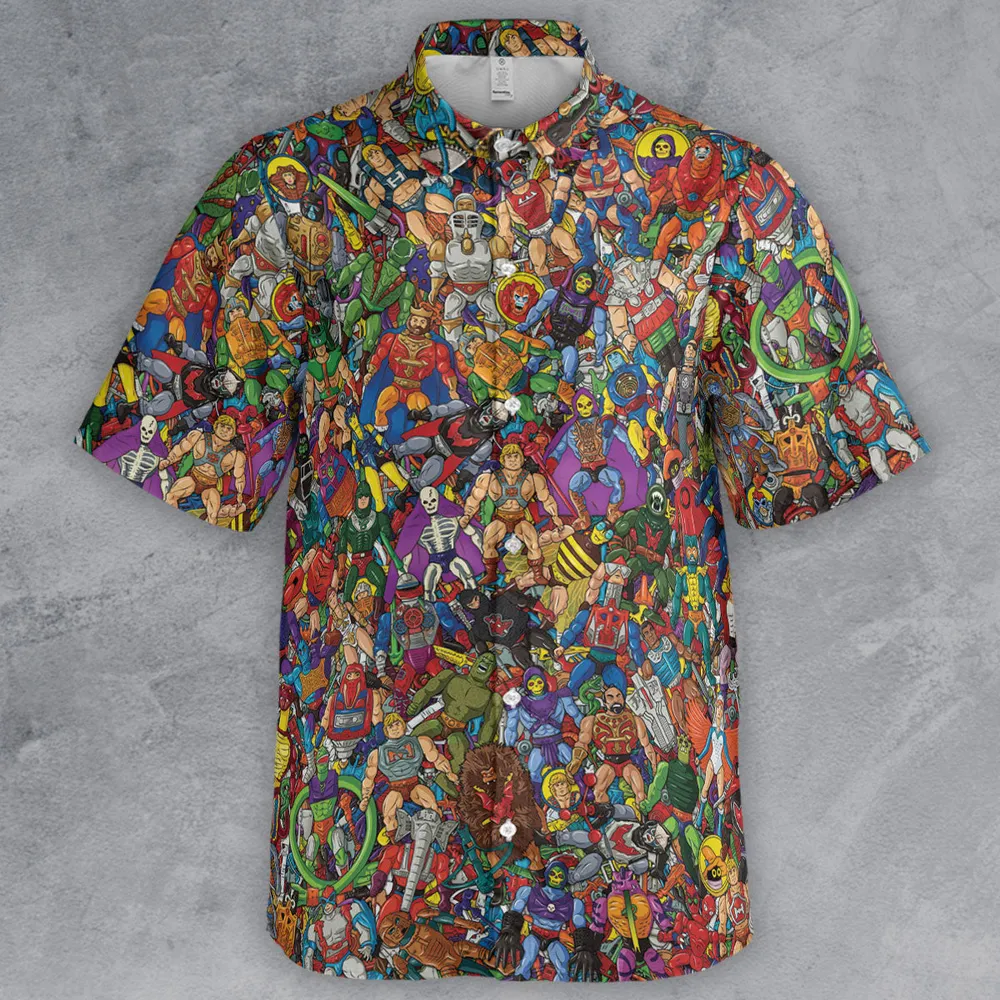 MOTU's Characters Figure Pattern He-man and The Masters of The Universe Button Down Shirt - 2