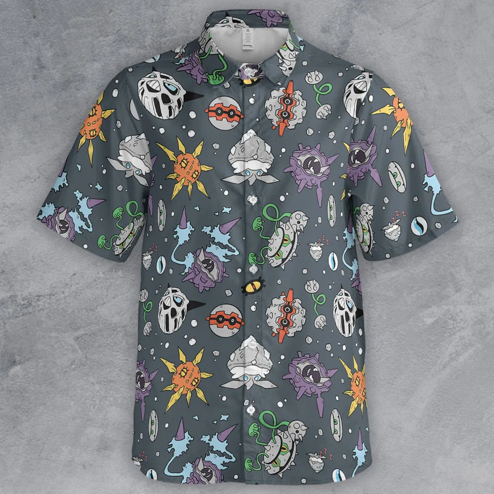 Rock Type Pokemon Button Down Shirt - 2