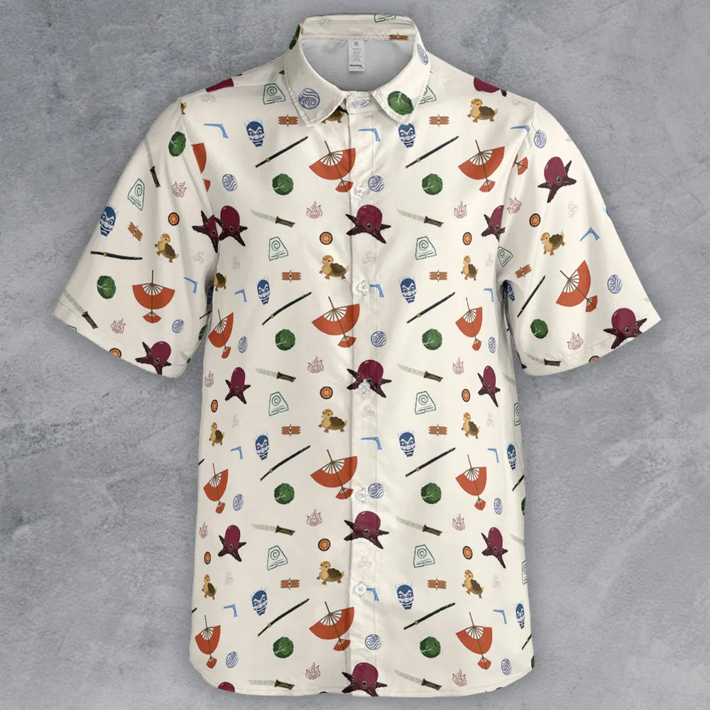 Avatar The Last Airbender Medley Pattern Button Down Shirt - 2