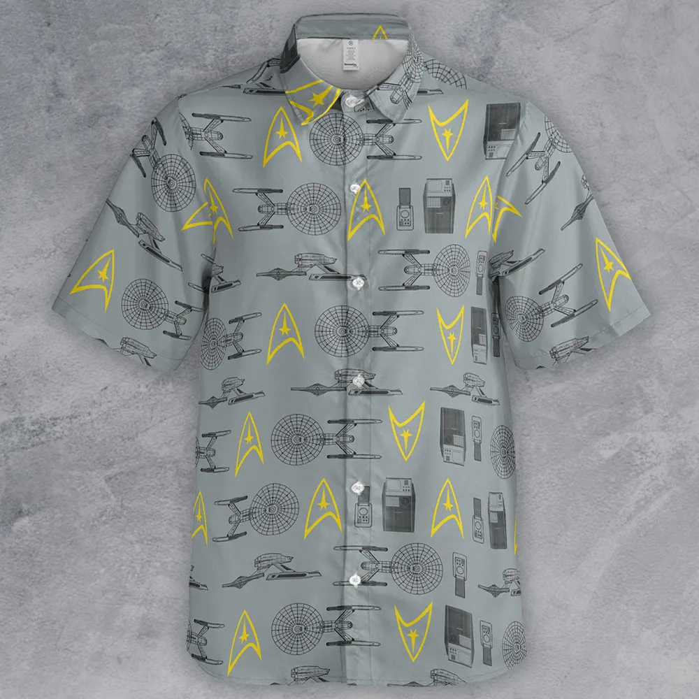 S.T Shipyard Star Trek Button Down Shirt - 2