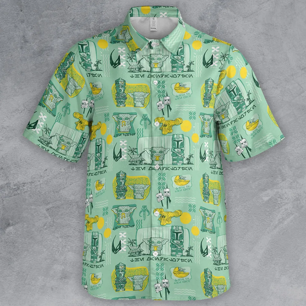The Mandalorian Star Wars Aloha Button Down Shirt - 2